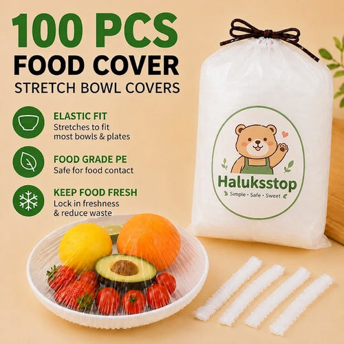 100PCS Disposable Stretch Food Covers